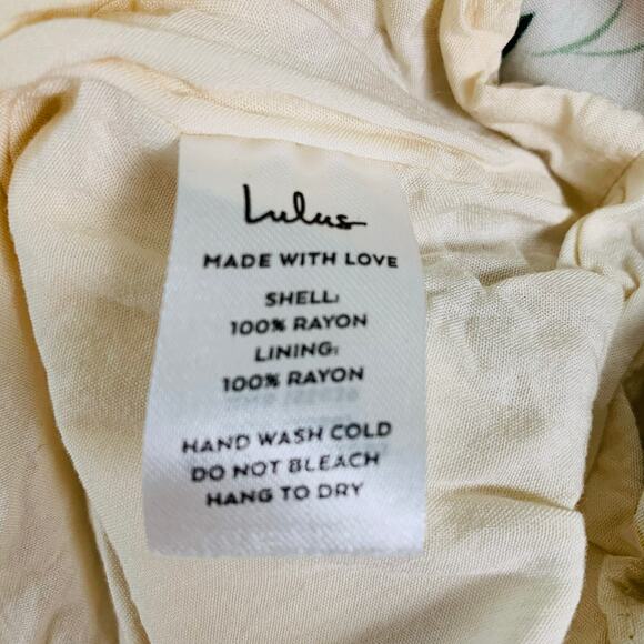 Lulus Size XS Always So Sweet Cream Floral Smocked Puff Sleeve Maxi Dress - Picture 10 of 10